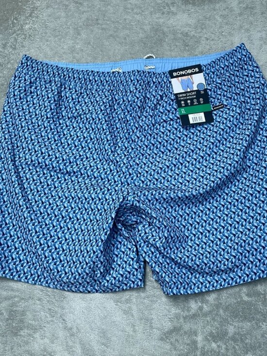 Bonobos Men's XL Blue Swim Shorts 7" Inseam UPF 50+ 4-Way Stretch Mesh K1368 - Picture 5 of 10